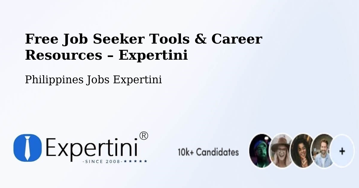 Free Job Seeker Tools & Career Resources – Patawag - Patawag, Philippines Jobs Expertini